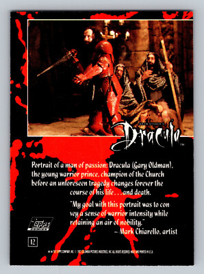 Dracula topps カード　1〜100 フルコンプ　Vintage 映画 1992 Topps Bram Stoker's Dracula #12 Movie Promo Trading Card Gary