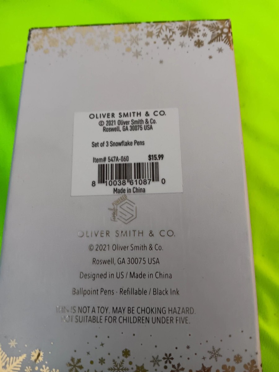 oliver smith co set of snowflake pens Perfect Gift For