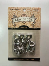 Sew-Ology 771998 Fastener Eyelet Refill 1/4” 6mm - 15 Large Eyelets - NEW