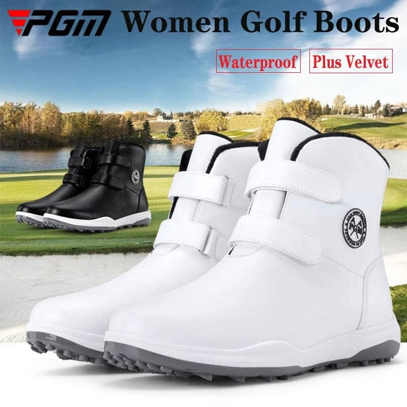 Pgm Plus Velvet Women Golf Boots High Tops Snow Shoes Waterproof Warm Sneakers - Image 4 of 4