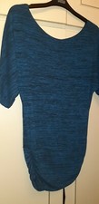Flattering Blue & Black Marle Top Size 10-14