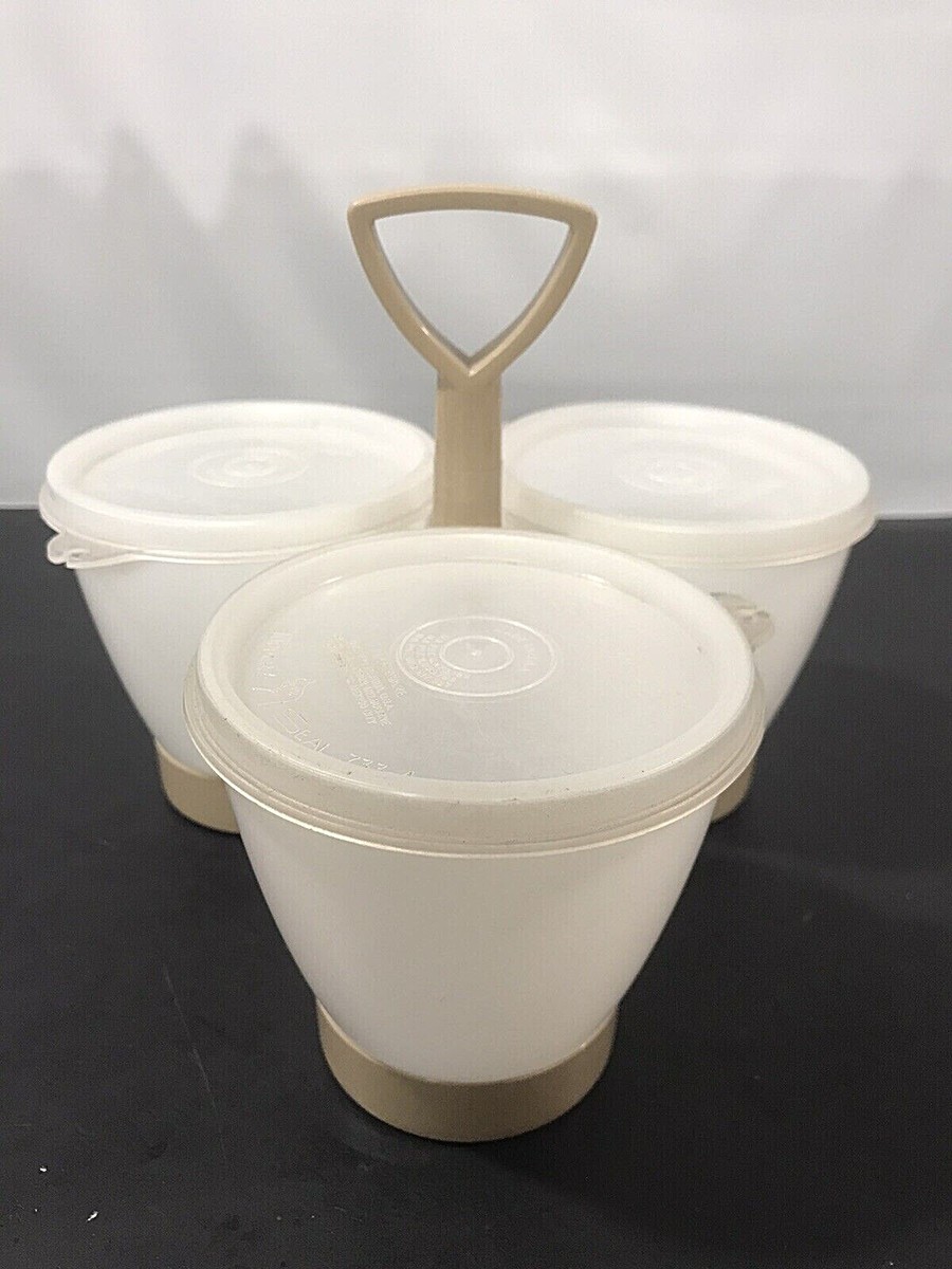 Tupperware ピクニックセット Vintage Tupperware Picnic Set Orange & White Plates, Pitcher