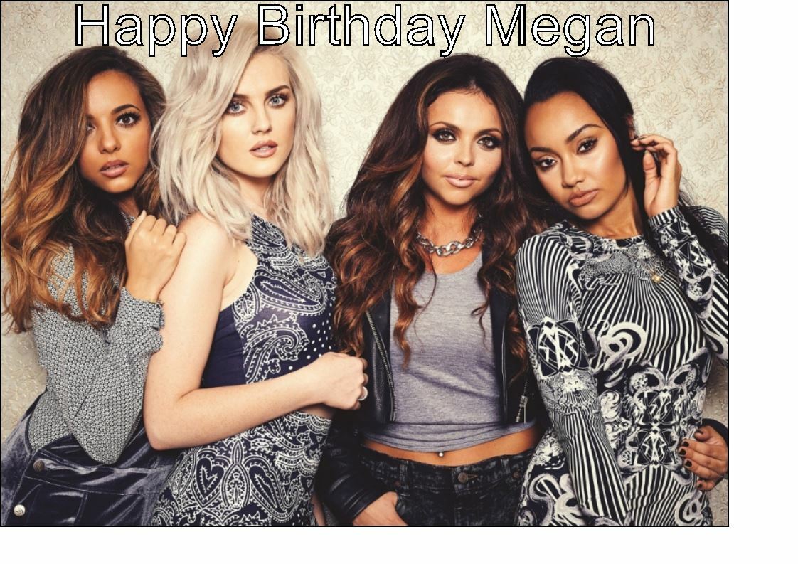 A4 SIZE LITTLE MIX BAND BIRTHDAY PARTY EDIBLE ICING CAKE TOPPER