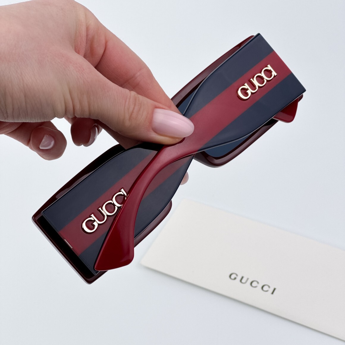 ?️ New Gucci GG1860S 003 Sunglasses - Burgundy/Blue/Red Frame GG1860S 003 Burgundy/Blue/Red/Grey main image 4