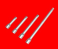 4 St. Stecknuss Verlängerung mit 1/4" Ratschen Antrieb in 50-75-100-150mm Länge