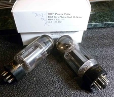 Pair RCA 7027a Power Tubes Strong 100+ on B &K Tester