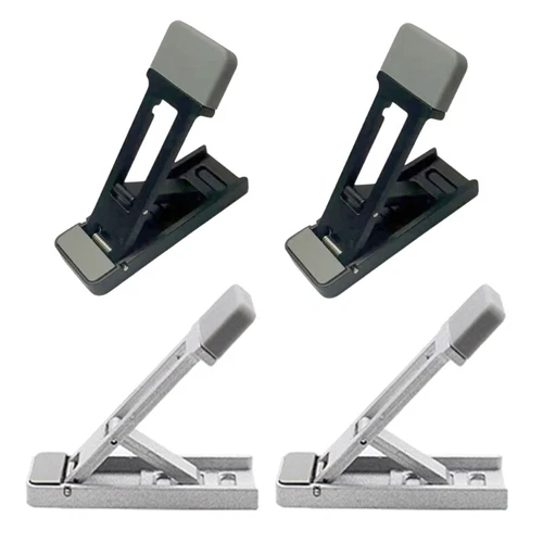 2Pcs Mobile Phone Holder Stand Metal Cellphone Desktop Tablet Bracket Support