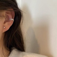 Star Clip Earrings-Zinc Alloy Cubic Zirconia Women Fashion Ear Cuffs Jewelry 1PC