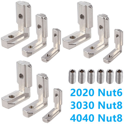 Innenwinkel Außenwinkel Aluprofil Verbinder für 2020 3030 4040 Nut 6 8 DE