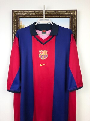 Barcelona Home football shirt 2000 Soccer Nike Jersey Camiseta