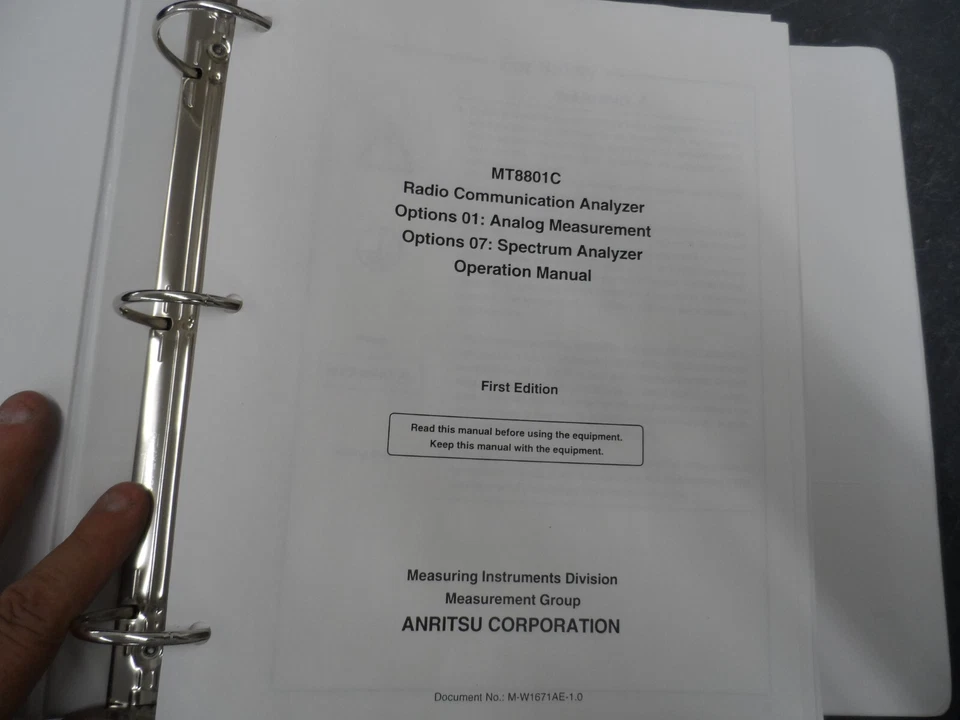 ANRITSU MT8801C RADIO COMMUNICATION ALANYZER OPERATION MANUAL - Image 2 of 2