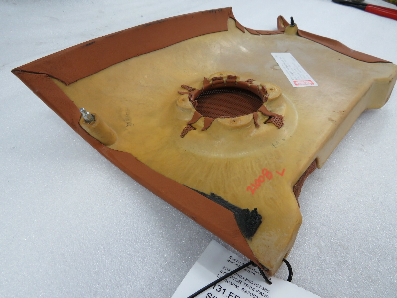 Ferrari 599 GTB, LH, Left, Quarter Trim Panel, Tan, Used, P/N 69706100