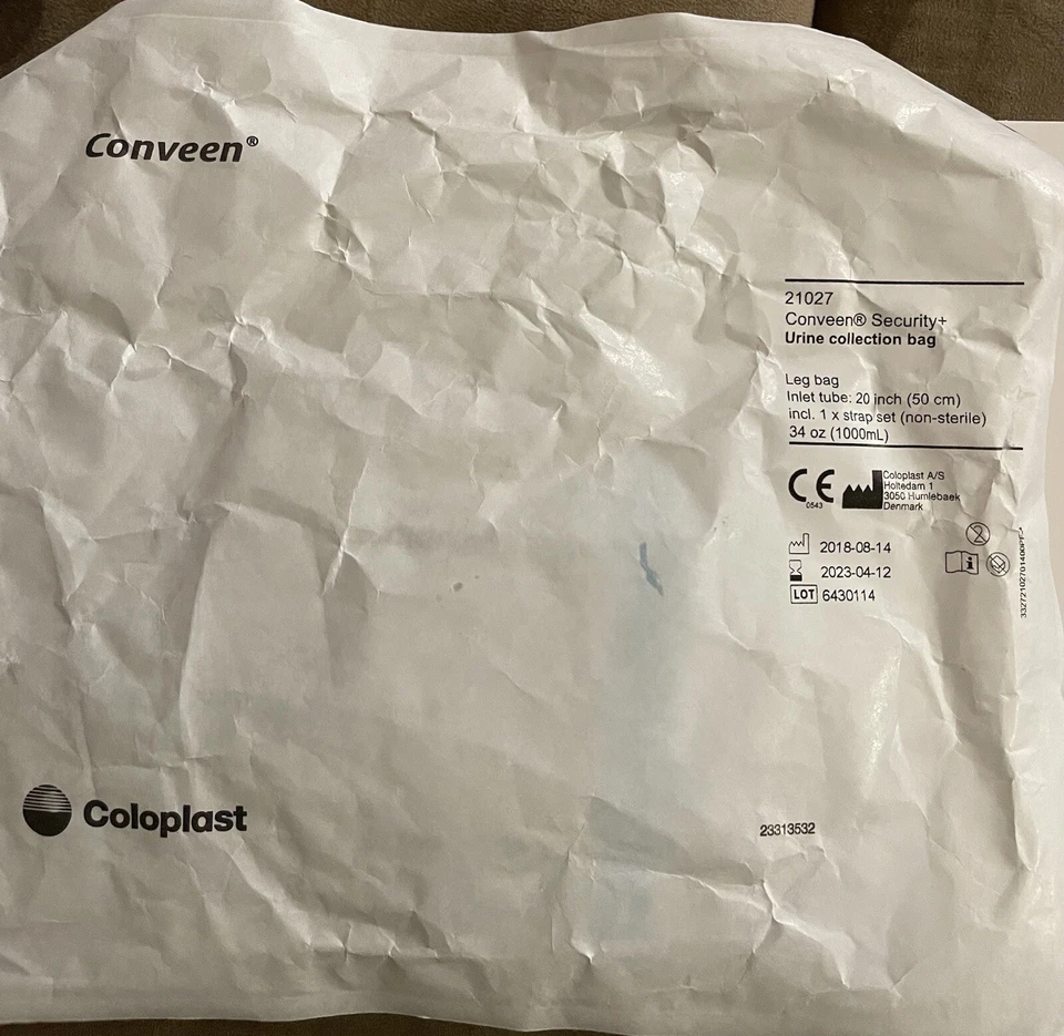 COLOPLAST 21027 Conveen Security + Bolsa de recolección de orina - 21027 - Bolsa para piernas - 1 pieza Foto 2 de 2