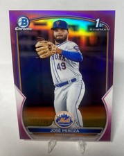 Jose Peroza 2023 Bowman Chrome Fuchsia Refractor /199 #BCP149 Mets