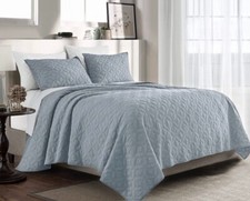 SHALALA Cotton Quilt Sets King Size,King Quilt Bedding Set,Ultra Soft Geometric