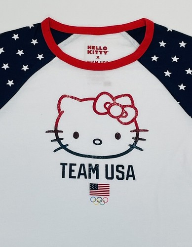 Hello Kitty Olympics Team USA Little Girl's Tee T-shirt Top- NWT- Sz: XS (4/5) - Picture 2 of 6