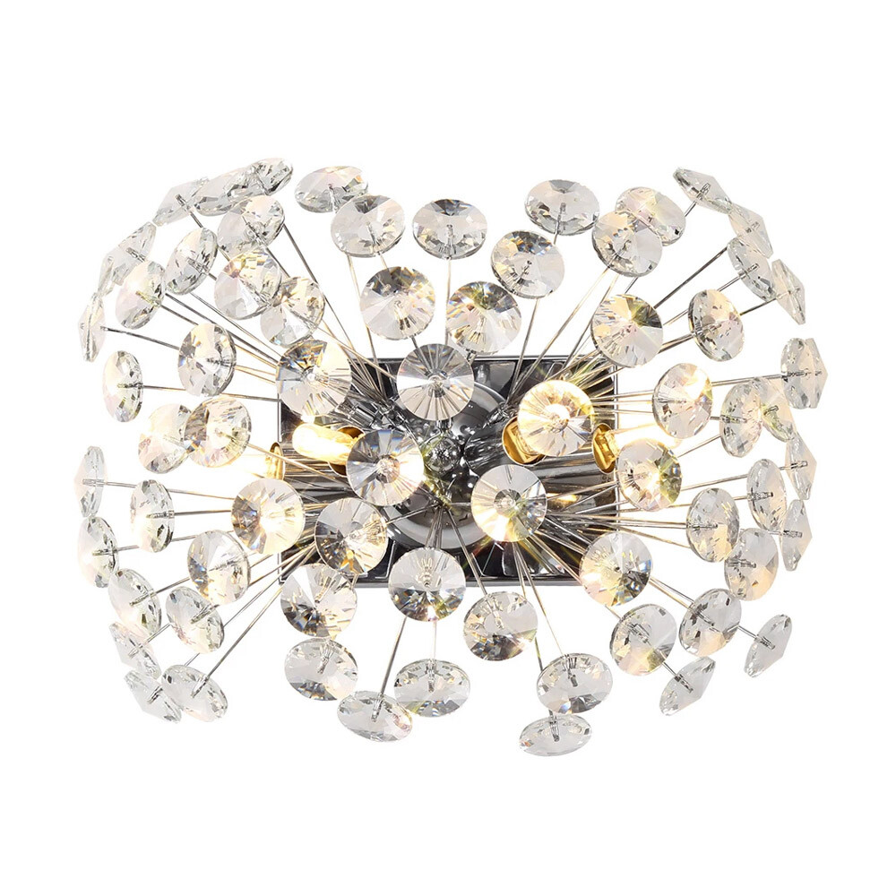 Visconte Scoppio de Stelle Wall Light Crystal Effect 4 Arm - Polished Chrome