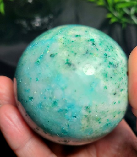 Large 70mm 425g Beautiful A++ Quantum Quattro Chrysocolla Sphere Crystal Ball - Picture 19 of 24