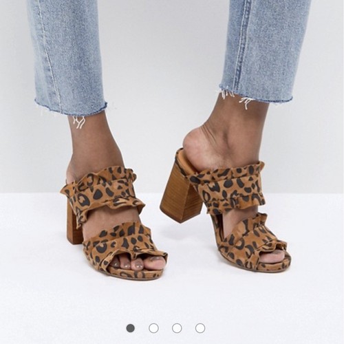 fluffy leopard print heels