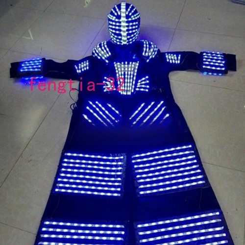 LED Roboter Cosplay Kostüm Anzug beleuchtet Tanzshow Party leuchtende Kleidung NEU - Bild 2 von 4