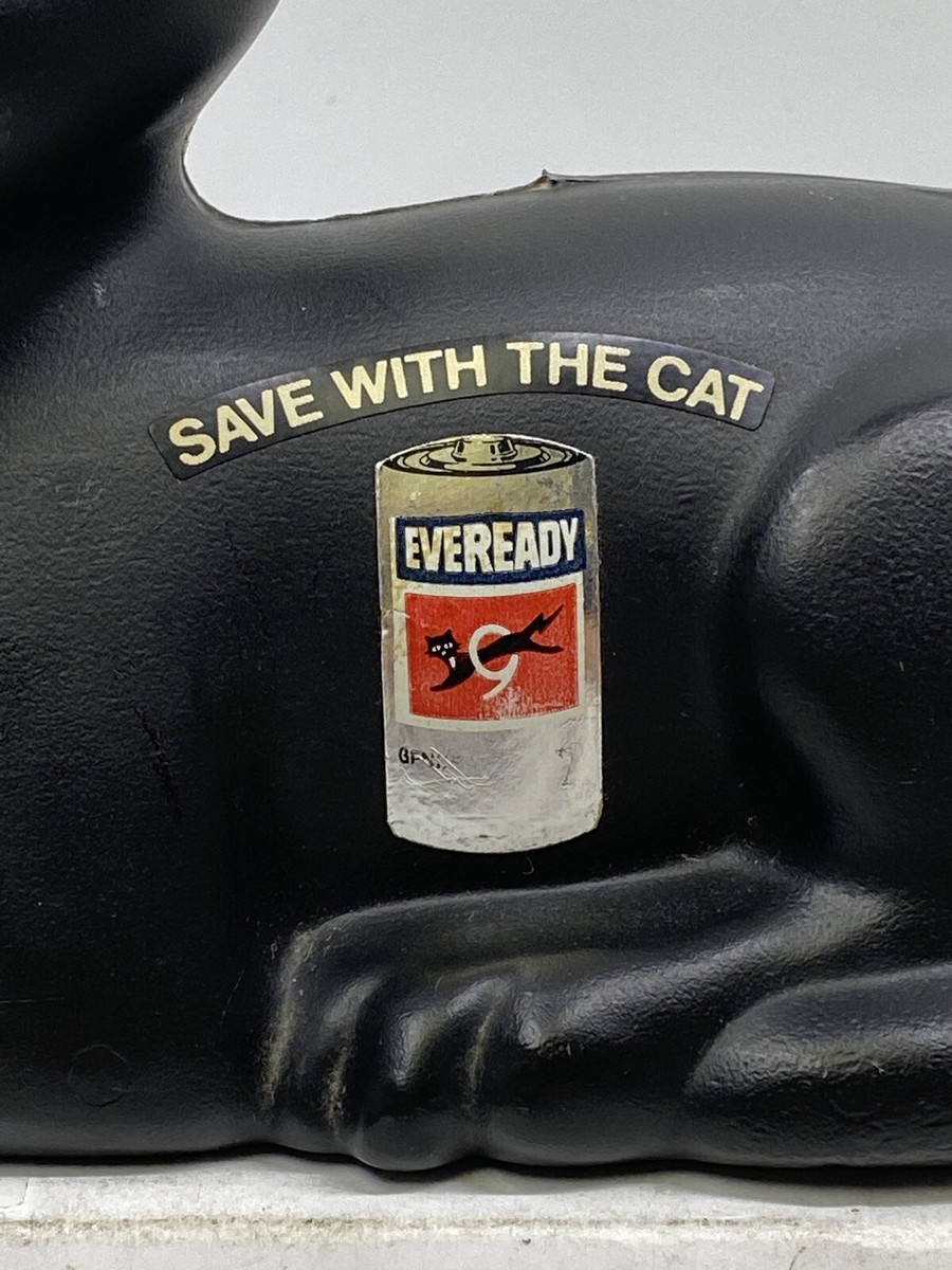Black Cat Bank Halloween 1981 Eveready Batteries Promotional Penny
