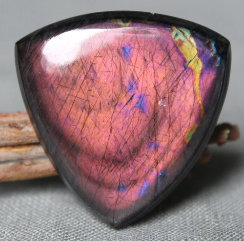 7.2 Purple Spectrolite Finnish REAL Authentic Finland Ylamaa cabochon - product listing photo