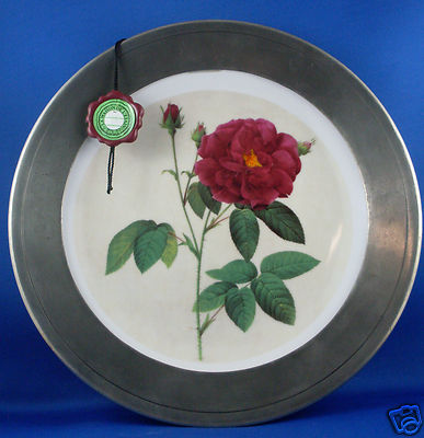 Antique La Maison De L Etain France Royal Pewter Wall Display Plate Ebay