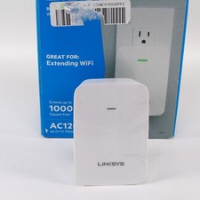 LINKSYS Boost WiFi Range Extender up to 1000 sqft AC1200 RE6350 Open Box