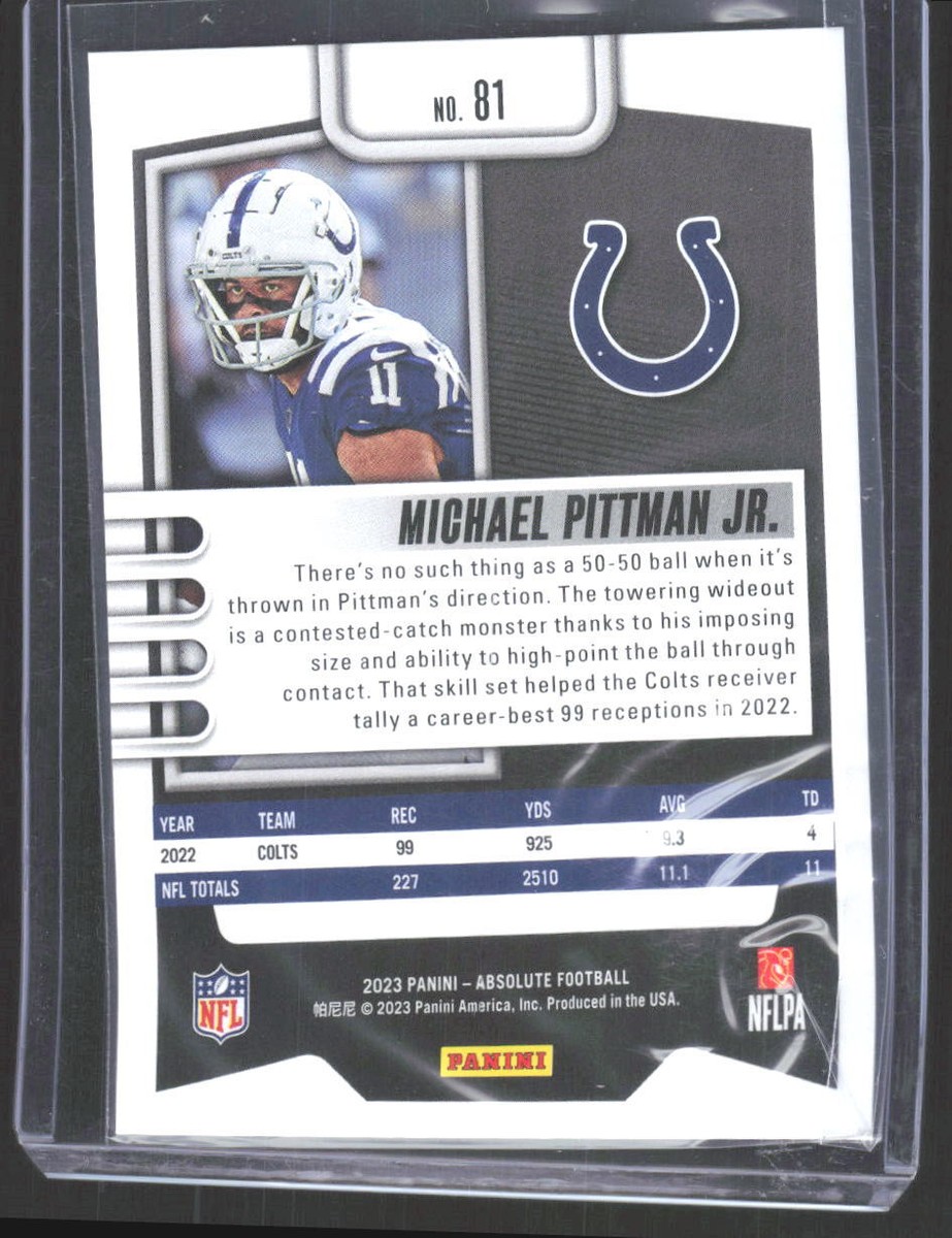 2023 Panini Absolute: Orange Mosaic #81 Michael Pittman Jr. #/299