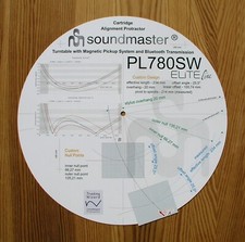 Soundmaster PL-780SW Turntable Tonearm Cartridge Stylus Alignment Protractor