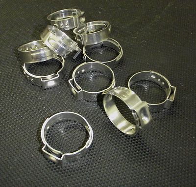 10 PC STAINLESS MARINE BOAT 1'' O.D. HOSE CRIMP CLAMPS CC25