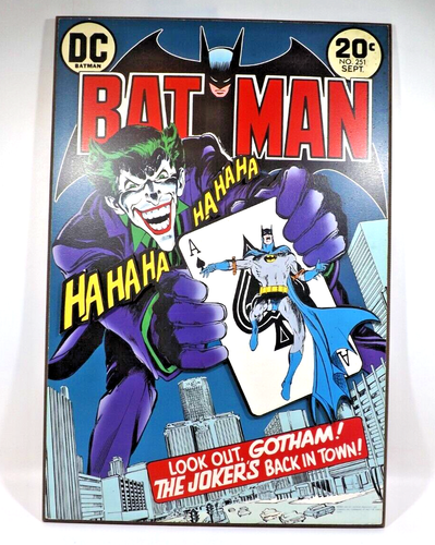 Batman 251 Cover with Joker and Ace of Spades! Wooden Hanging Wall Art 2015
