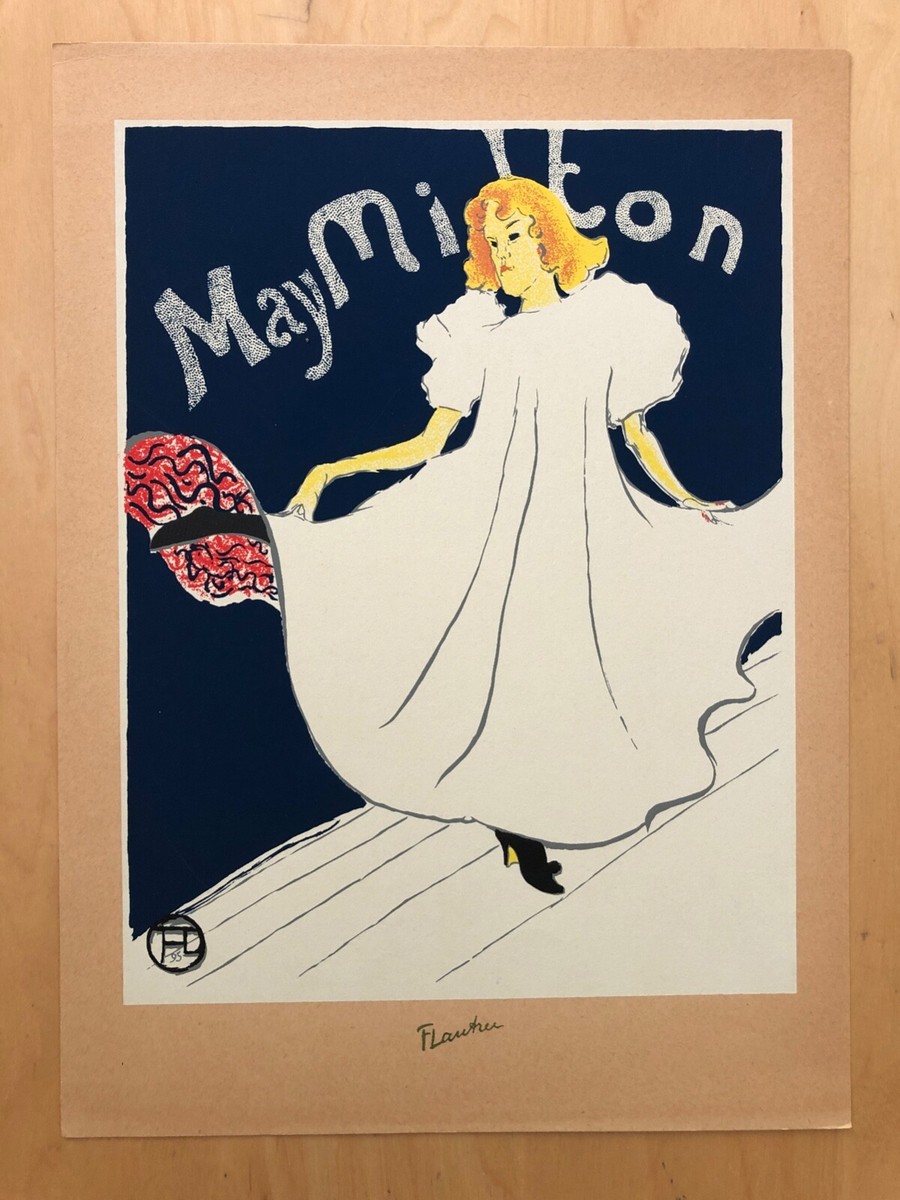 Toulouse Lautrec French Art Nouveau Posters 6P Set Rare 1940'S