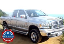 Fit2002-2003 Dodge Ram Quad Cab 4pc Window Sill Trim Stainless Steel Overlay
