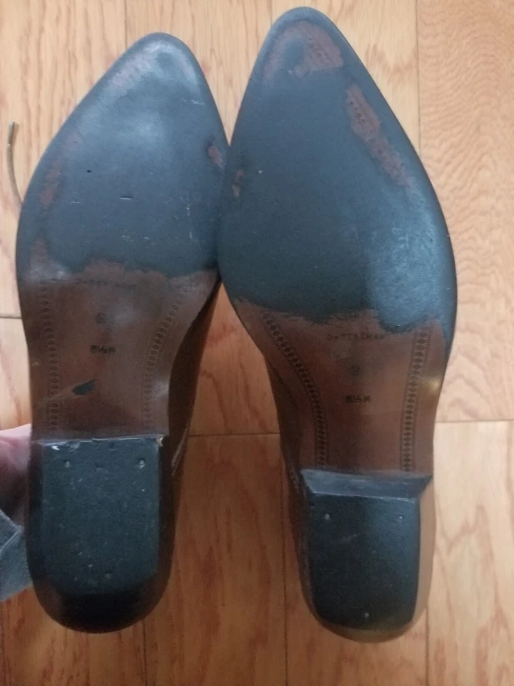 ZAPATOS VAQUEROS WESTERN VINTAGE MARRONES CON CORDONES NINE WEST TALLA 6.5 Foto 3 de 4