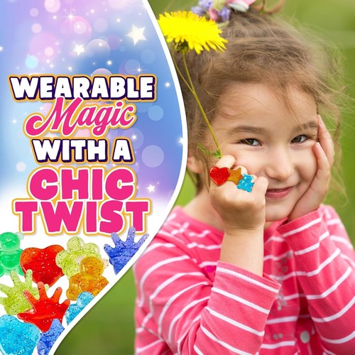 Colorful Plastic Glitter Toy Rings - 144 Pack- Assorted - Picture 2 of 8