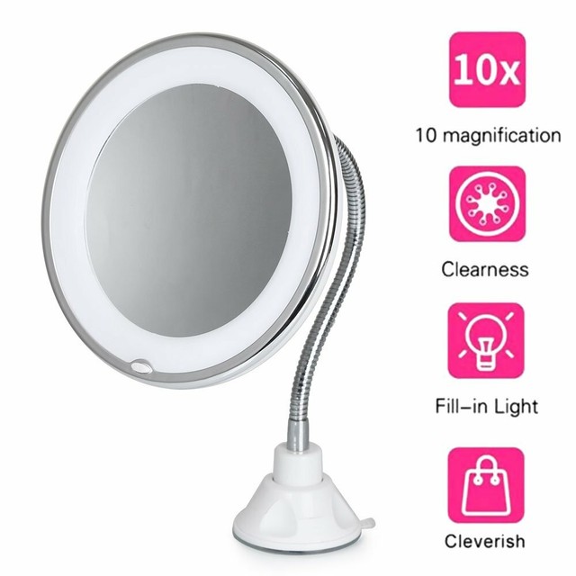 10X Gooseneck Magnifying Makeup Mirror Magnification ...