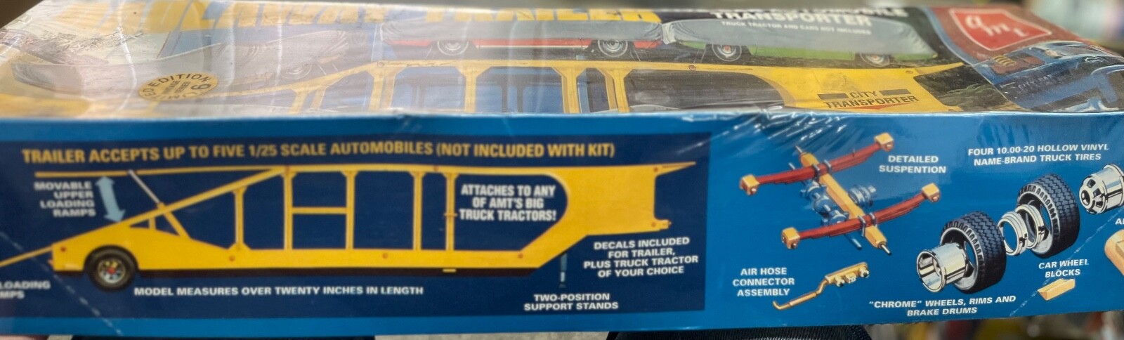 AMT 8252 Haulaway Car Transporter TRAILER 1/25 McM KIT FS | eBay