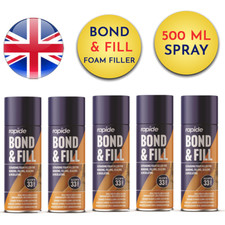 5 X Expanding Foam PU Bond and Fill Sealing Insulating Gap Filler Spray 500ml
