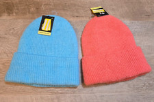 2 Qty ART CLASS Kids' One Size Ribbed Fold Over Beanie Hat 3 yrs