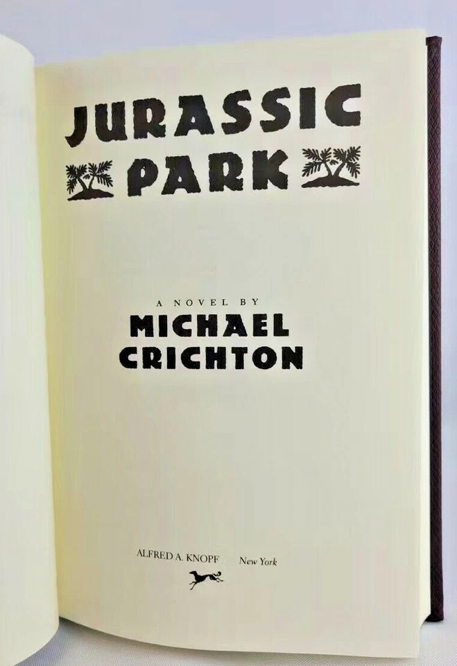 JURASSIC PARK by Michael Crichton Deluxe Dinosaur Skin Cover Collectible Edition Foto 4 de 4