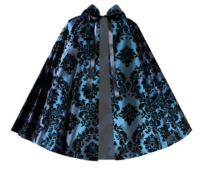 Gothic Steampunk Hooded Cloak Victorian Medieval Renaissance Costume Capelet 
