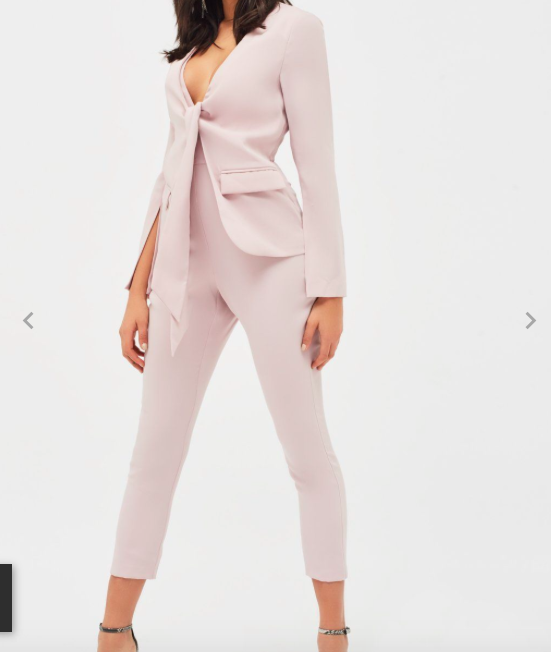 Clothing Lavish Alice Pink Jumpsuit Lavish Alice Jumpsuit Tie