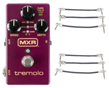 MXR M305 Tremolo Pedal + 2x Gator Patch Cable 3 Pack