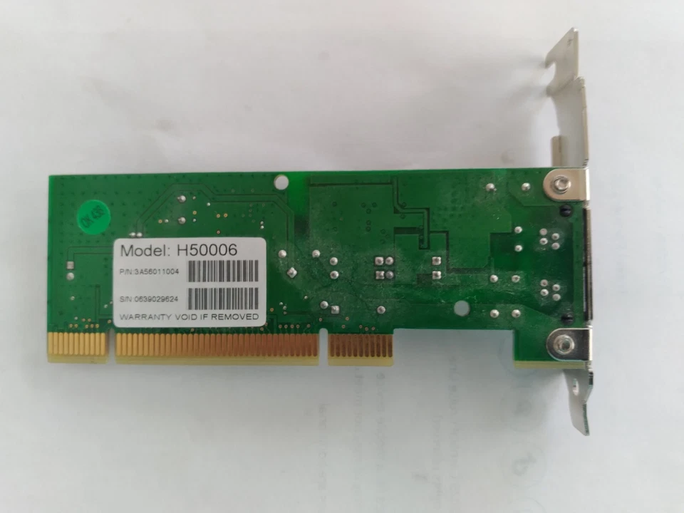 Agere Modem Card PCI Model H50006 3A56011004  - Image 2 of 2