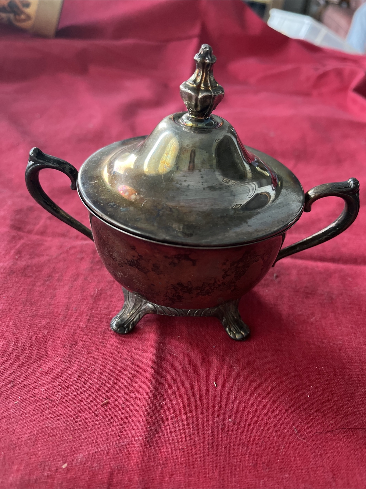 Vintage International Silver Company Silver Plated Double Handle Footed