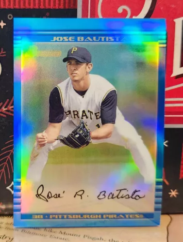 JOSE BAUTISTA BLUE SAPPHIRE REFRACTOR ~ 2013 BOWMAN CHROME #421 2002 RC REPRINT