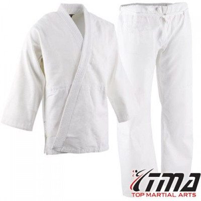TMA WHITE 16 Oz. Gi Made of 100% Brushed Cotton Heavy Weight Karate Uniform