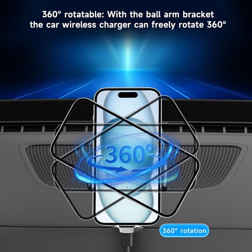 🔥2024 Wireless Car Charger Phone Mount Holder Fast Charging For All Phone DHL - Zdjęcie 6 z 12