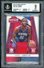 Joel Embiid Rookie 2014-15 Panini Threads Rookie Threads #46 BGS 9 (9.5 8.5 9 9)